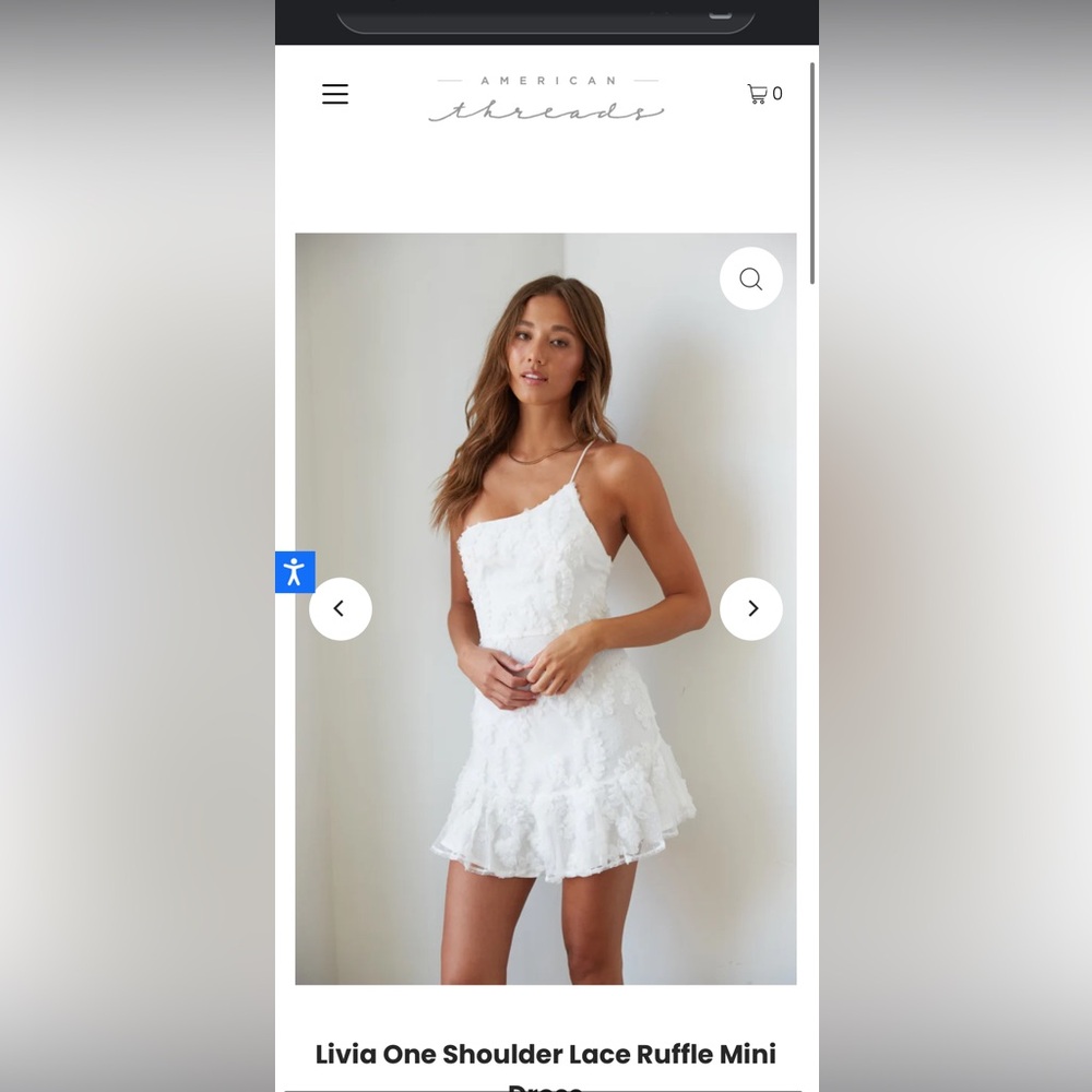 American Threads White Dress